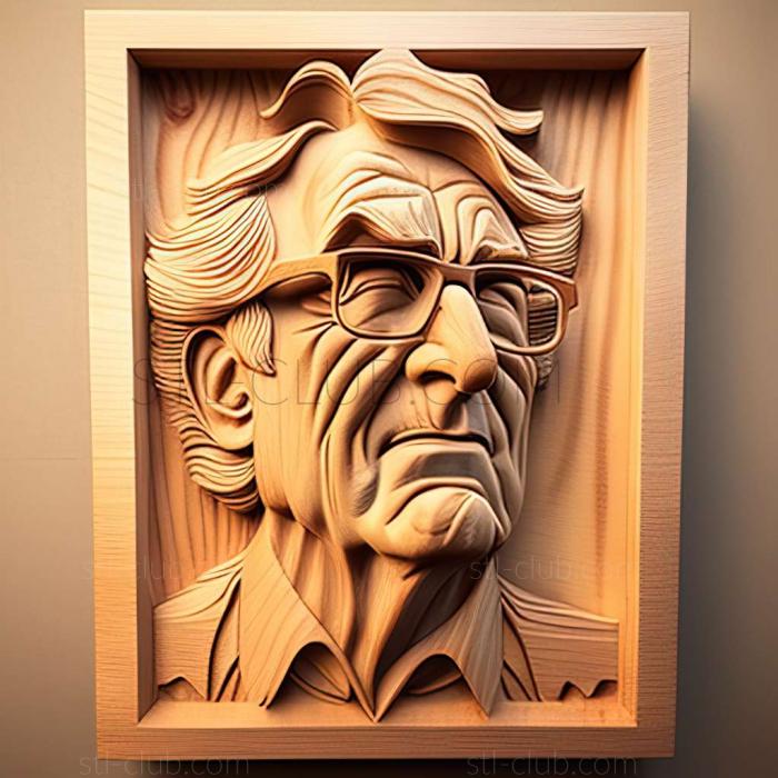 3D мадэль Ларри Панс, американский художник (STL)